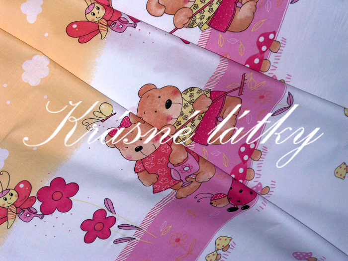 Pohádkový medvídek a vochomůrka 3 - bavlněné plátno