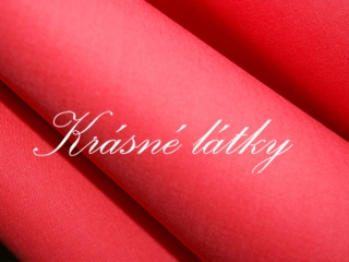 Korálově červená, Jahůdkové krásné velmi kvalitní bavlněné plátno v šíři 240 cm, příjemné na dotek