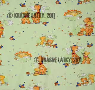 Žirafa zelená - 100% bavlna