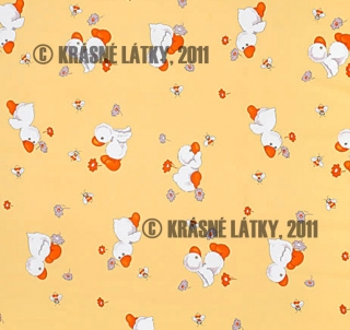 Kačenky oranžové - 100% bavlna