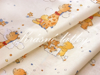 Žirafa okrová - 100% bavlněné plátno