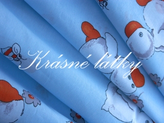 Kačenky modré - bavlněné plátno