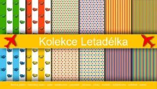 Kolekce Letadélka, dětské látky metráž