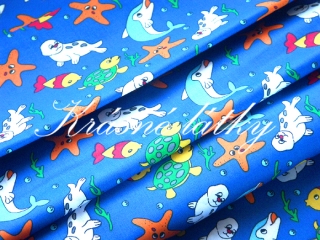 Život v moři - 100% bavlněné plátno