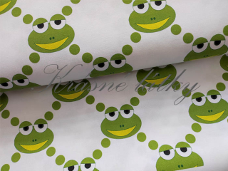 Bavlna žabky, dětské látky v metráži