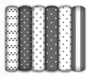 Šedá kolekce 1, dětské látky metráž