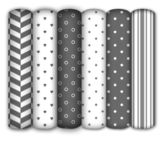 Šedá kolekce 2, dětské látky metráž