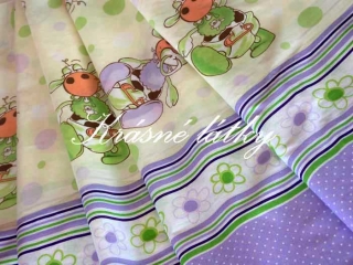 Miminko fialová kombinace - bavlněné plátno