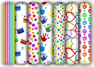 Kolekce pestrobarevné veselé látky, dětská bavlna, bavlněná látka metráž, plátno