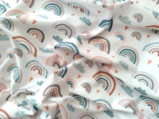 Bavlněný úplet duha