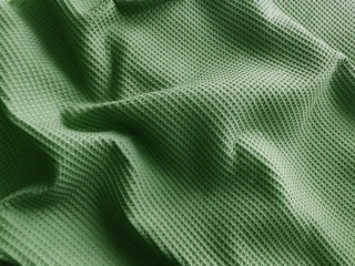 Vaflové piké, vaflovina Khaki - 100% bavlna š. 150 cm