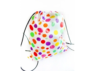 Stahovací batoh - pytel barevný puntík