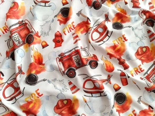 Hasiči - 95% bavlna, 5% elastan, úplet