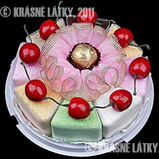 Narozeninový/svatební dort - sada bavlněných ručníků