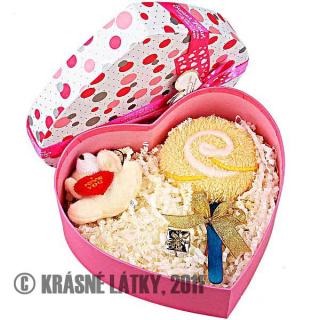 Set srdce - bavlněný ručník