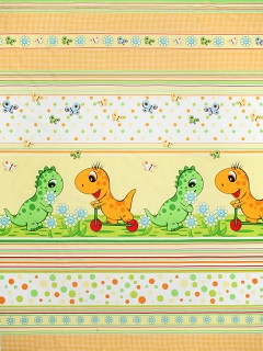 Drak na koloběžce žlutá - 100% bavlna