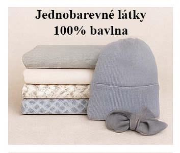 Jednobarevné bavlněné látky – vhodné na šití oděvů i doplňků