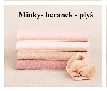Minky - plyš- beránek metráž – hřejivý a sametový materiál ideální pro děti